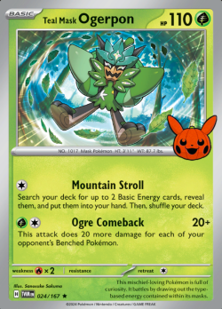 Teal Mask Ogerpon 024/167 (Trick or Trade)