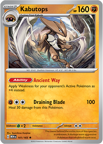 Kabutops 141/165