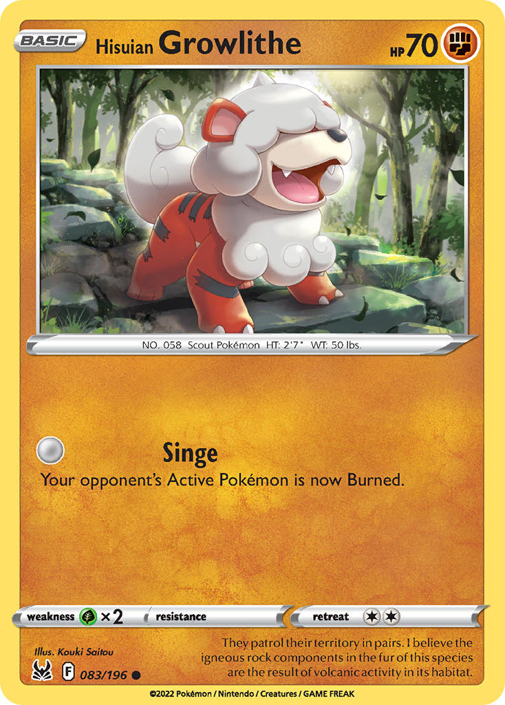 Hisuian Growlithe 083/196