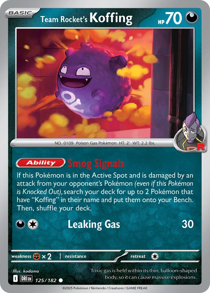 Team Rocket’s Koffing 125/182
