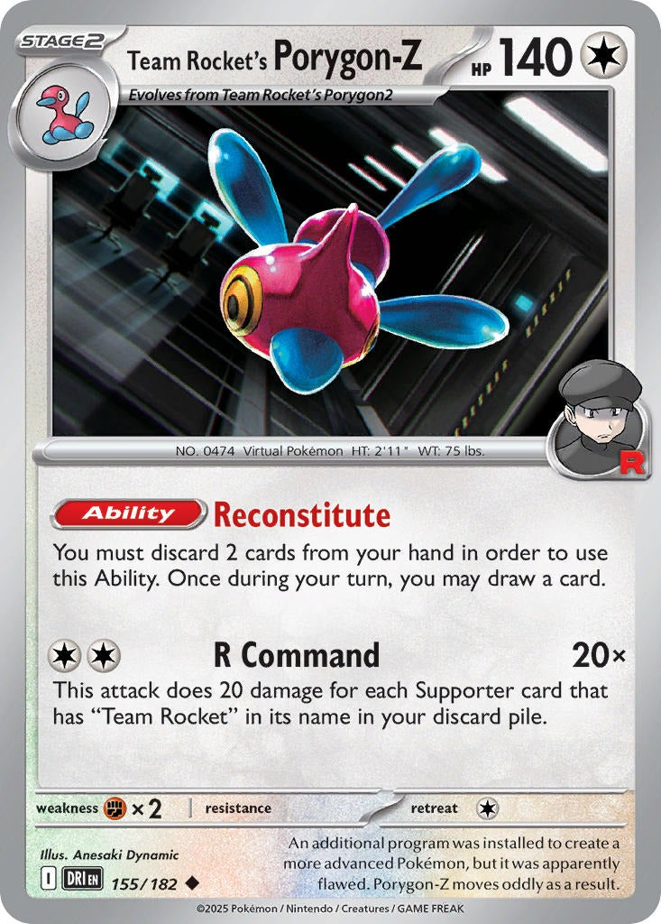 Team Rocket’s Porygon-Z 155/182