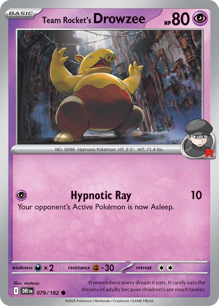 Team Rocket’s Drowzee 079/182
