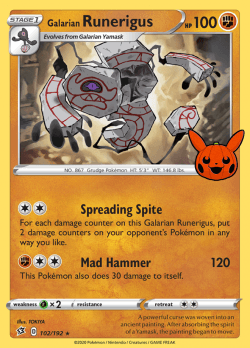 Galarian Runerigus 102/192 (Trick or Trade)