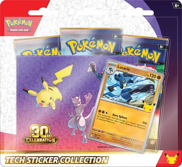 Pokemon TCG: 30th Celebration Tech Sticker Collection - Lucario