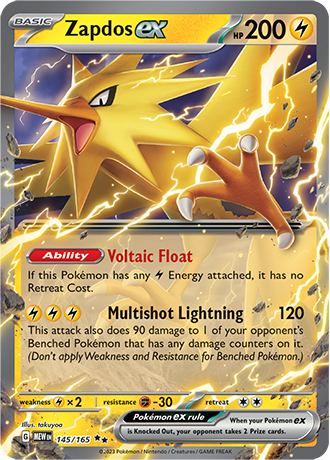 Zapdos ex 145/165
