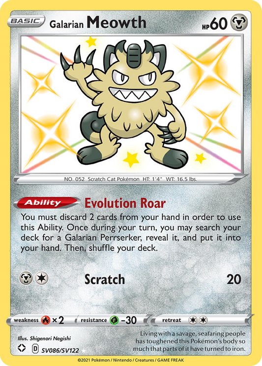 Galarian Meowth SV086/SV122