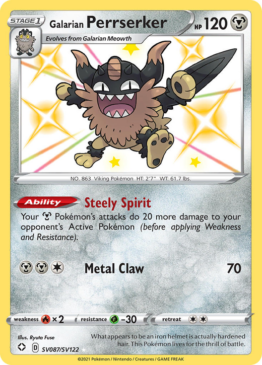 Galarian Perrserker SV087/SV122