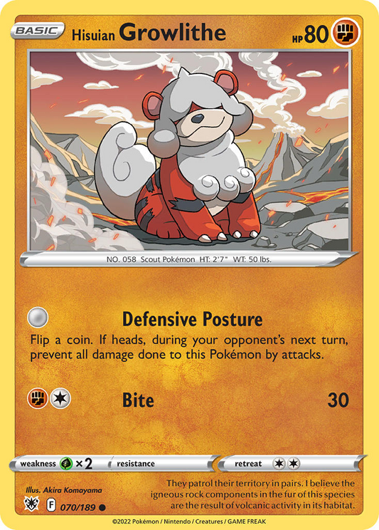 Hisuian Growlithe 070/189