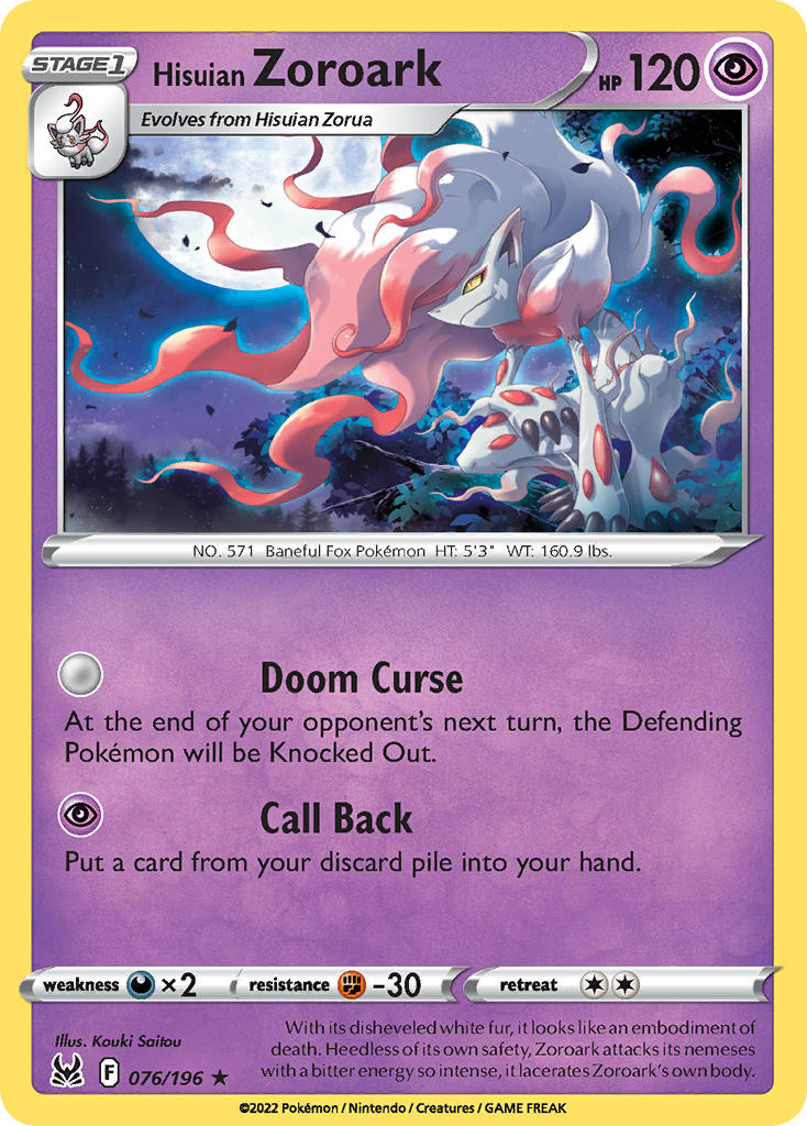 Hisuian Zoroark 076/196