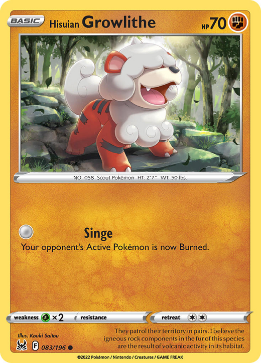 Hisuian Growlithe 083/196