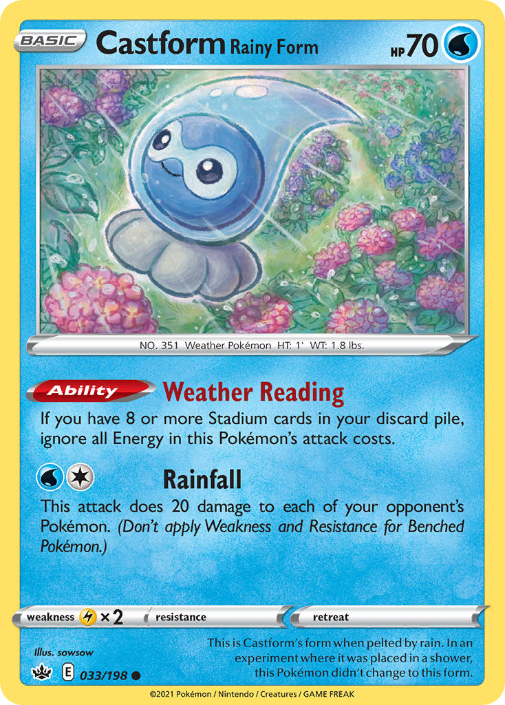 Castform Rainy Form 033/198