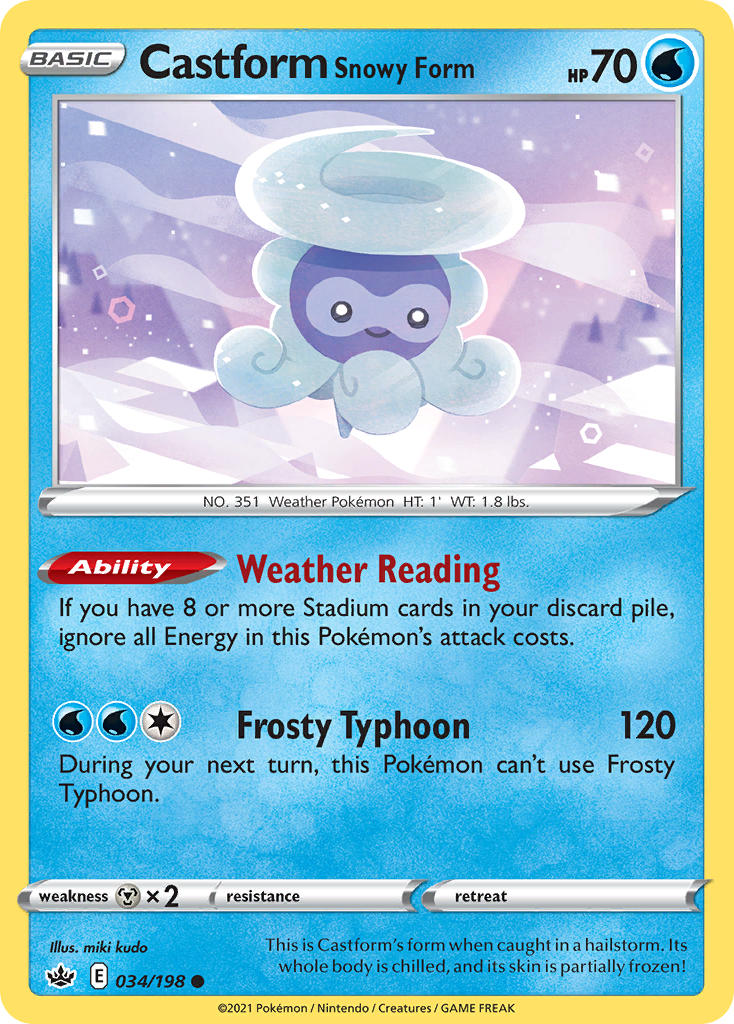 Castform Snowy Form 034/198