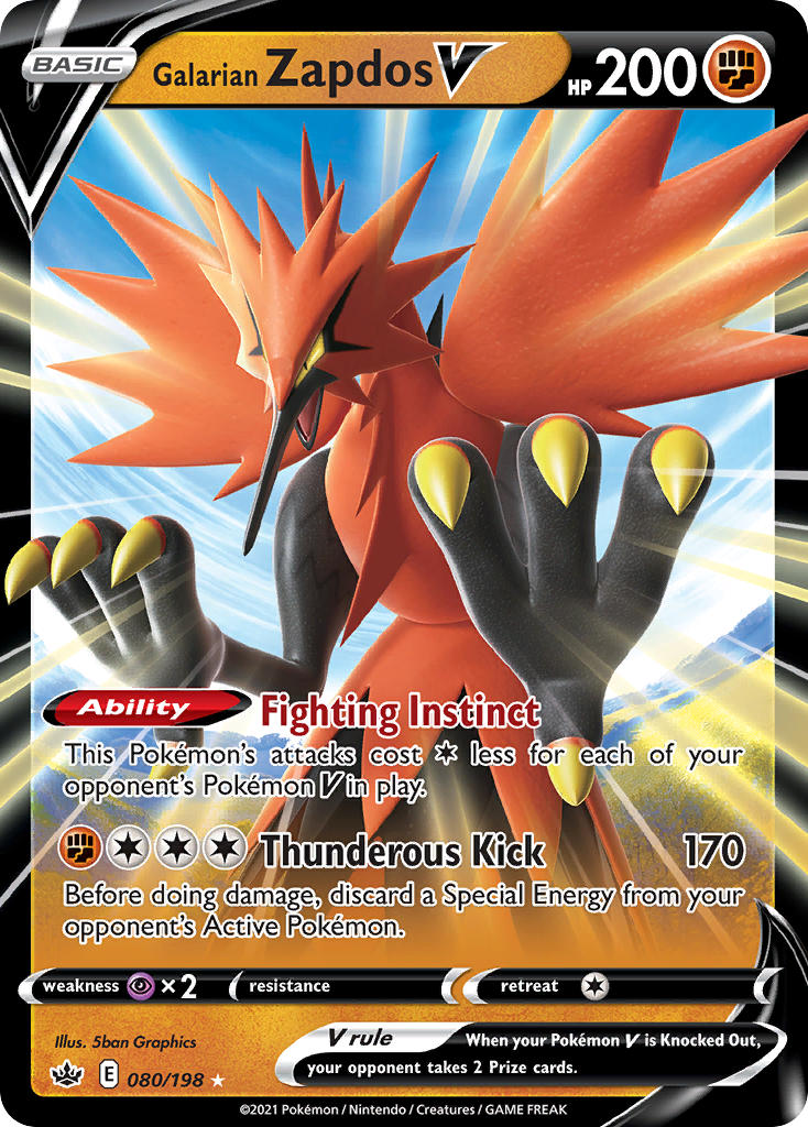 Galarian Zapdos V 080/198
