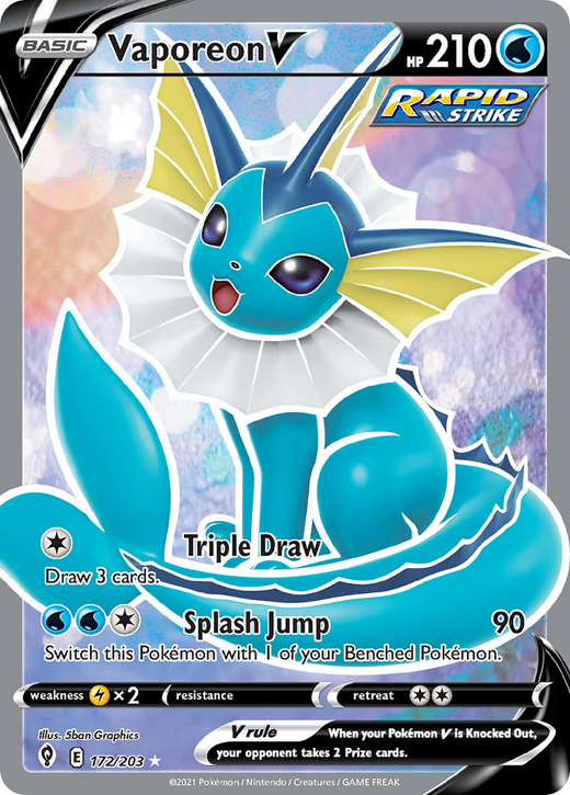 Vaporeon V 172/203