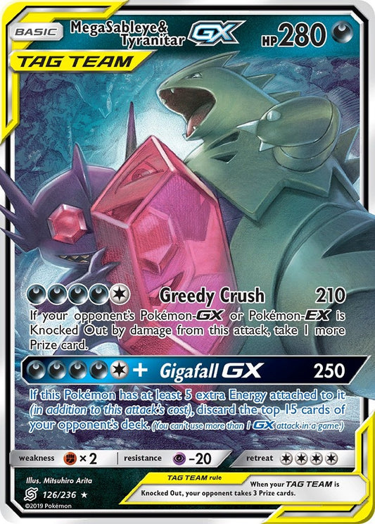 Mega Sableye & Tyranitar GX 126/236