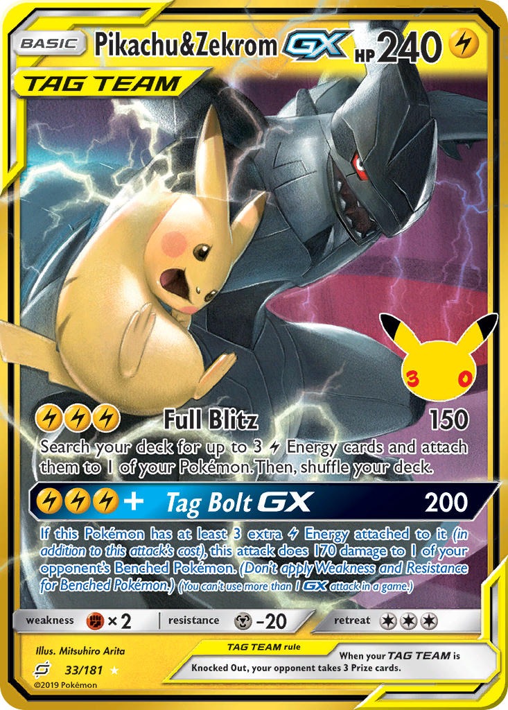 Pikachu & Zekrom-GX 33/181