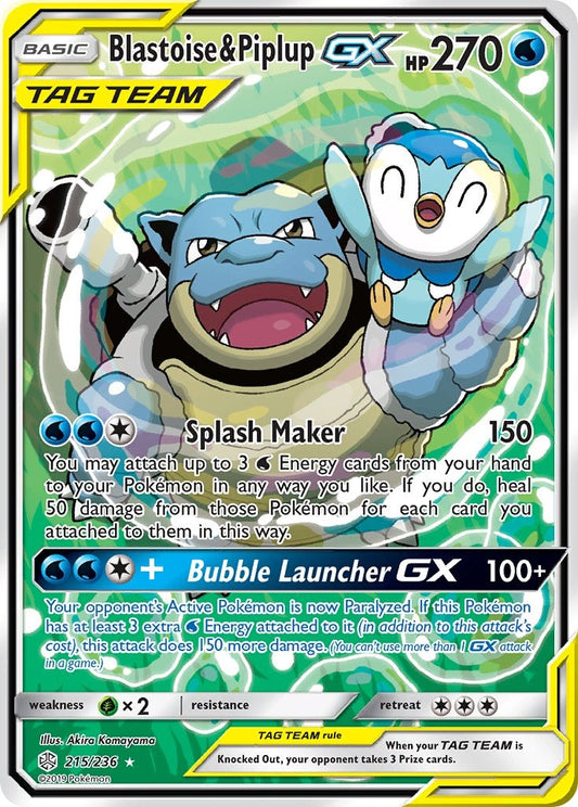 Blastoise & Piplup GX 215/236