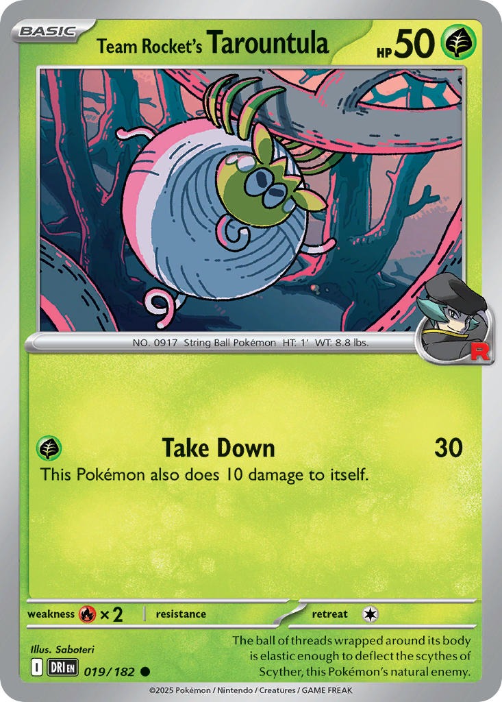 Team Rocket’s Tarountula 019/182