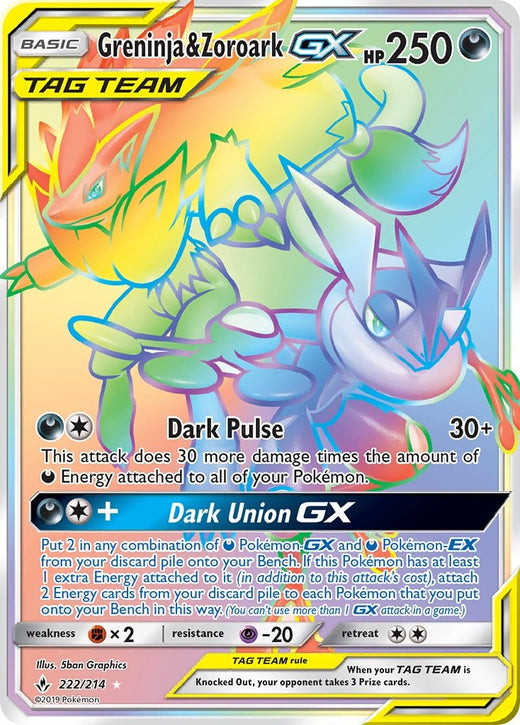Greninja & Zoroark GX 222/214