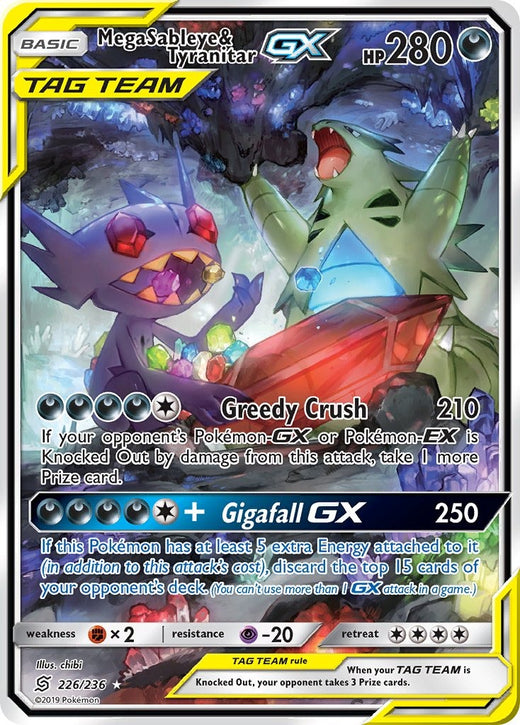 Mega Sableye & Tyranitar GX 226/236