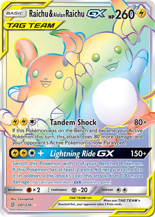 Raichu & Alolan Raichu GX 241/236