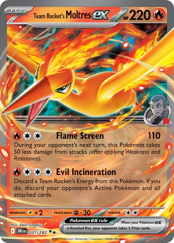 Team Rocket’s Moltres ex 031/182