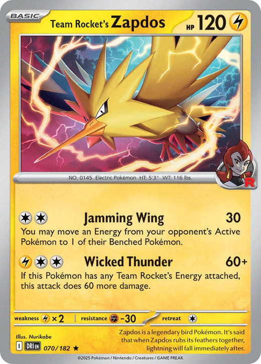 Team Rocket’s Zapdos 070/182