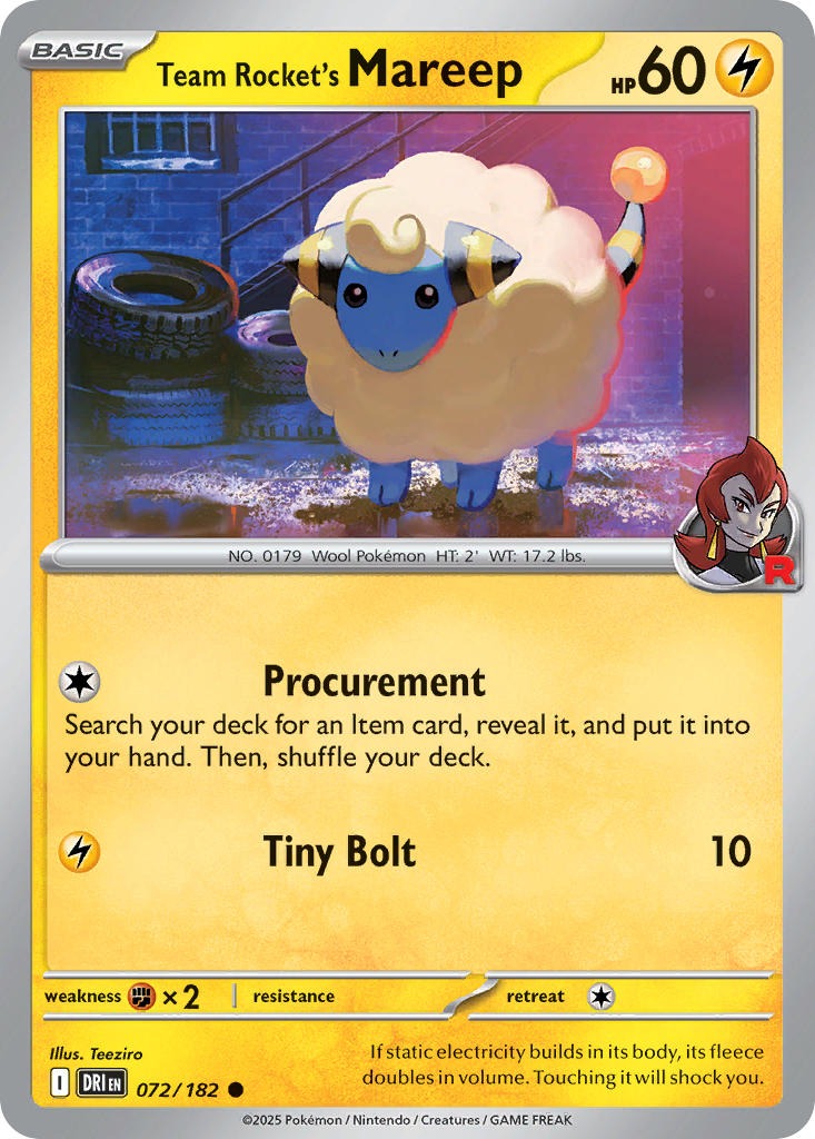 Team Rocket’s Mareep 072/182