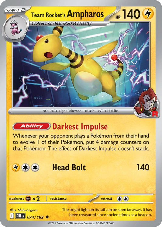 Team Rocket’s Ampharos 074/182